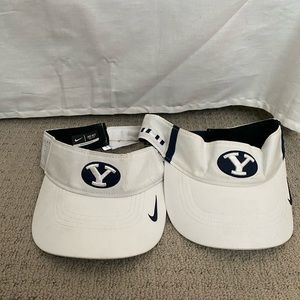 White Nike BYU visors
